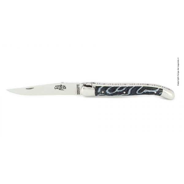 1012F PHAC SAT 2 - Custom handmade folding knife, with black coral handle.