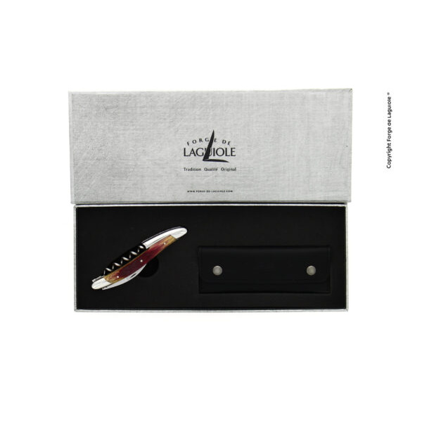 SOM CHB BRI PINOT boite e1721911756918 - Sommelier knife, shiny finish with Barrel oak handle, engraving of the lever.