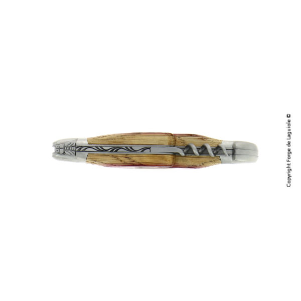 22121 IN CHB 2 1 - Taschenmesser, 12 cm mit Korkenzieher, satiniert mit Griff aus Fasseiche und Mitres aus Inox