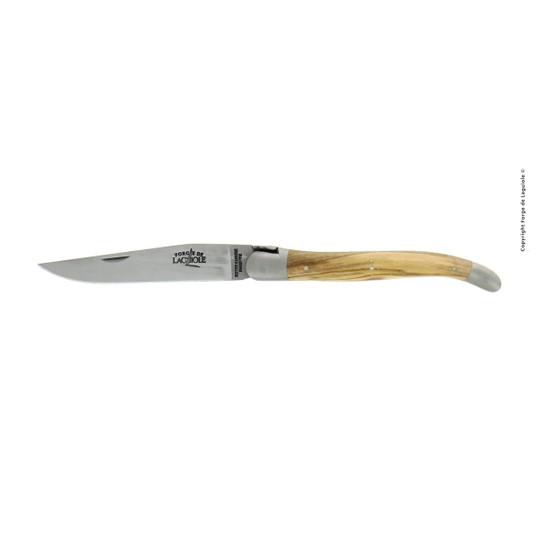 1212E2 IN OL BORAL1 - Couteau pliant de Laguiole ressort guilloché Edition "Boraldes" manche en Olivier