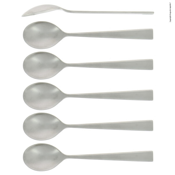 C6 ELE SAT - Soup spoons, Elegance line satin finish, set of 6