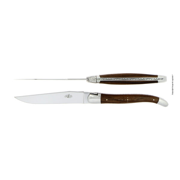 T 2M IN NO BRI e1721726018464 - Table knives, high polished finish with Walnut handle, set of 2