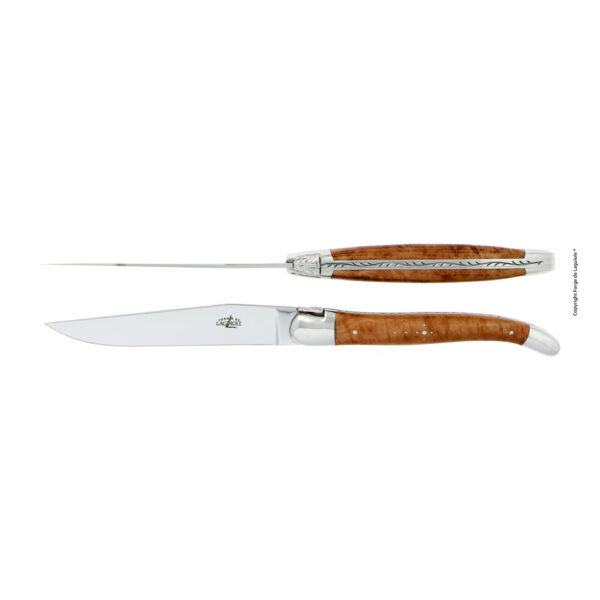 T 2M IN BR BRI e1721725171556 - Table knives, high polished finish with Briar handle, set of 2