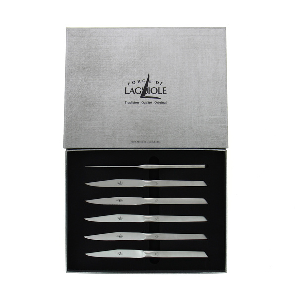 Couteau de table Signature Dayat 13 - Couteaux de table Dayat en inox satinée, coffret de 6