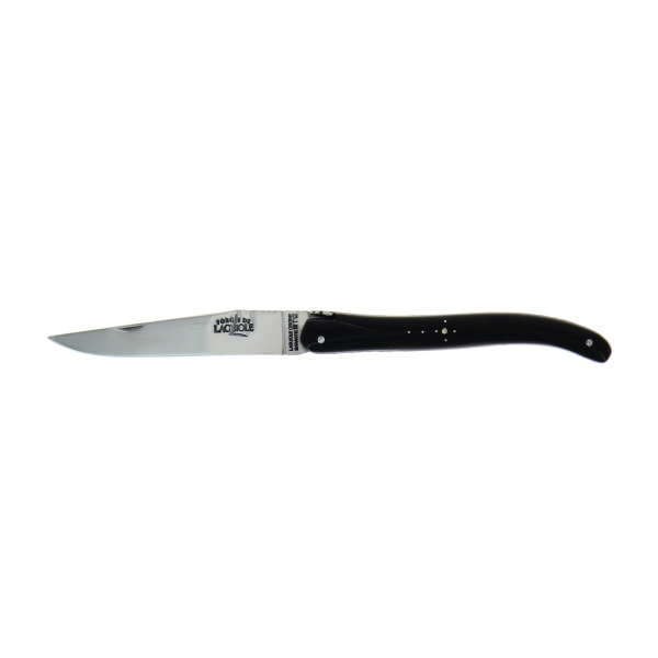 1011F BF BRI - Hand engraved, folding knife, full handle 11cm in dark horn, high polished finish