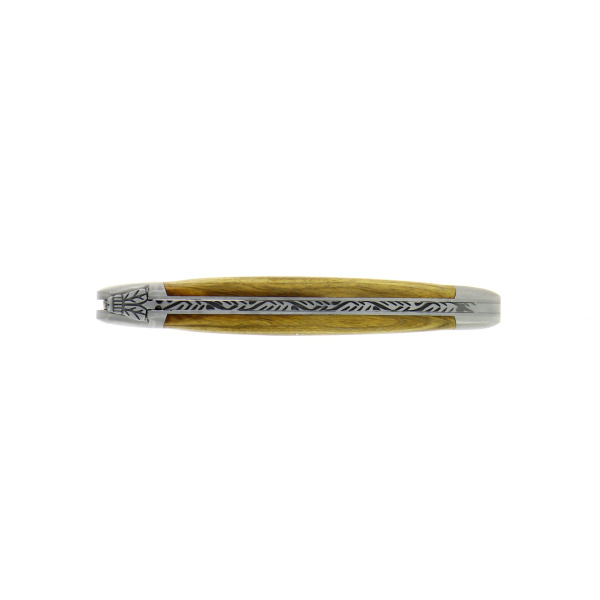 1212 IN PI2 - Couteau pliant 12 cm en pistachier , mitres inox finition satinée