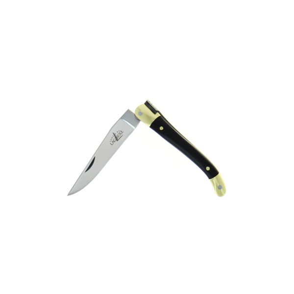 127 BF V2 - Folding knife, 7 cm, light Dark handle and high polished finish with brass bolsters
