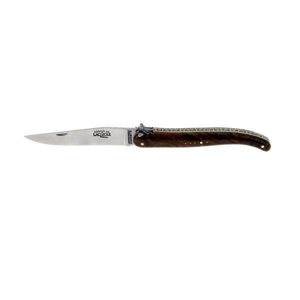 RAMBAUD 145 - Couteau pliant sur mesure, en noyer avec abeille aux ailes déployées