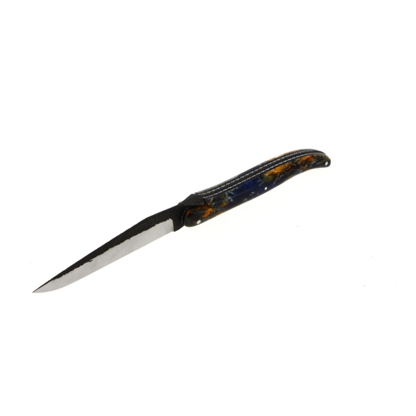 RAMBAUD 409 4 - Couteau pliant sur mesure, en érable negudo - Finition brut de forge