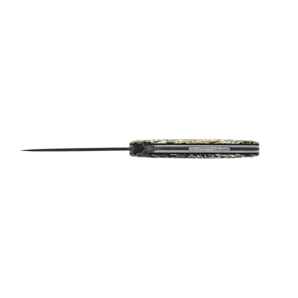 RAMBAUD 417 1 - Couteau pliant sur mesure, en os de koudou- Tête de koudou